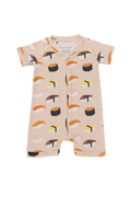 Sushi Lover Premium Bamboo Short Sleeve Zip Up Onesie