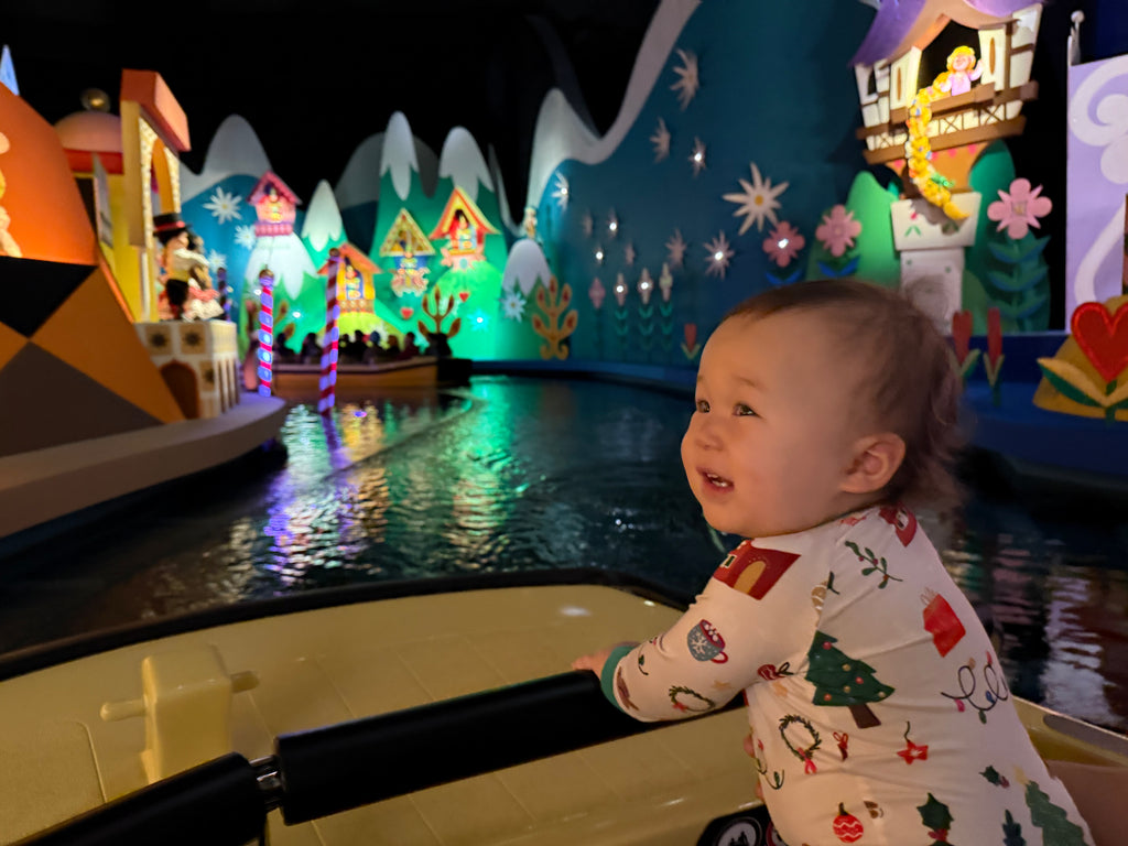 Snowflake Town Premium Bamboo Long Sleeve Zip Up Onesie with Hand and Foot Covers