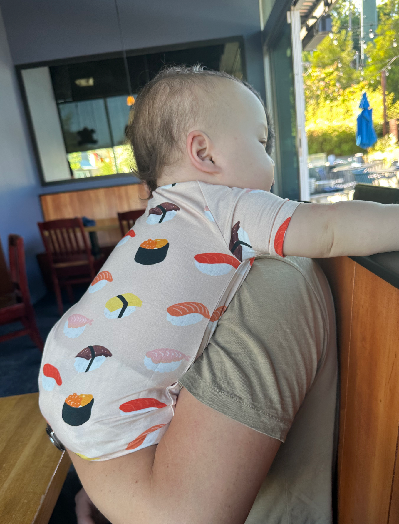 Sushi Lover Premium Bamboo Short Sleeve Zip Up Onesie